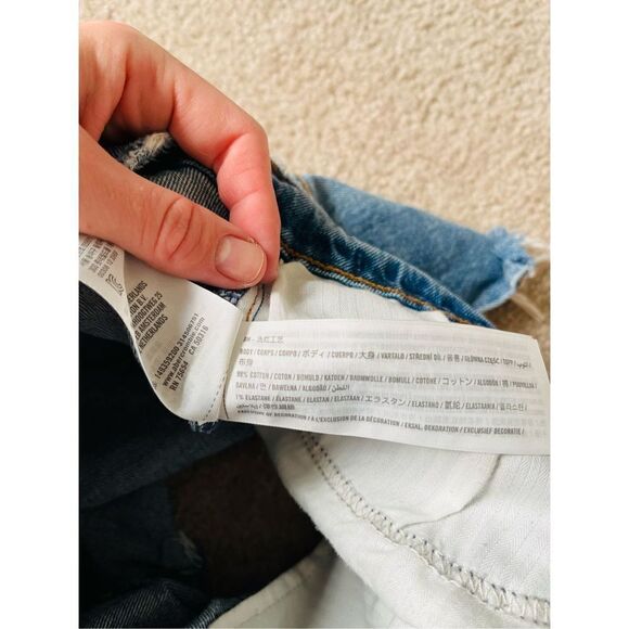 Abercrombie High Rise Cut Off Shorts Size 27 Distressed - Picture 8 of 9